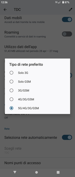 Seleziona la tua opzione preferita