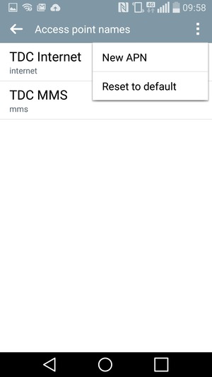 Select Reset to default