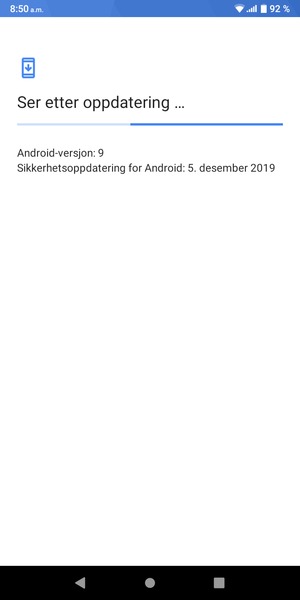 Vent til søket er ferdig