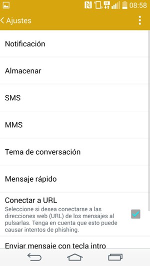Seleccione SMS