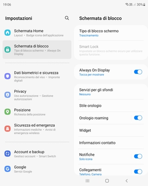 Per attivare il blocco dello schermo, vai al menu Impostazioni e seleziona Schermata di blocco