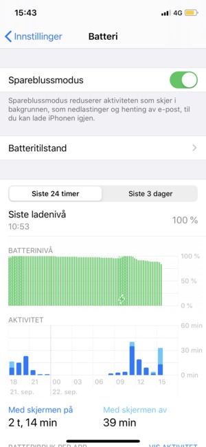 Velg Spareblussmodus