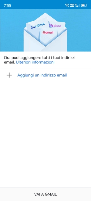 Seleziona Aggiungi un indirizzo email