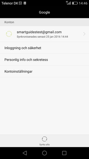 Tryck på ditt konto
