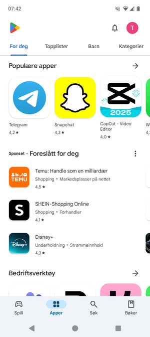 Velg Søk