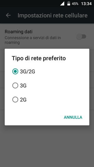 Seleziona la tua opzione preferita