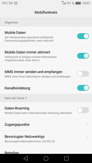 Wählen Sie Zugangspunkte