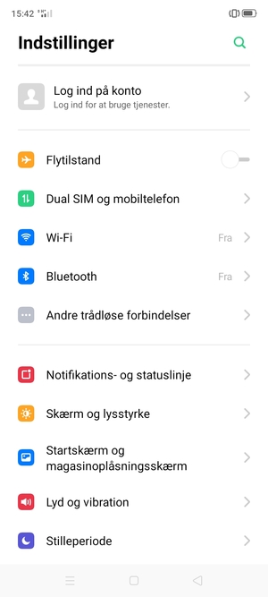 Vælg Dual SIM og mobiltelefon