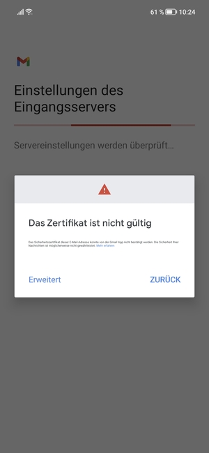 Wählen Sie ZURÜCK