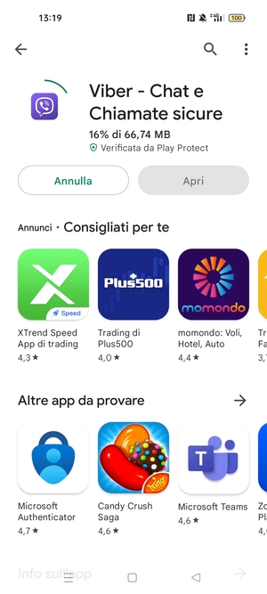 Attendi il completamento del processo di installazione
