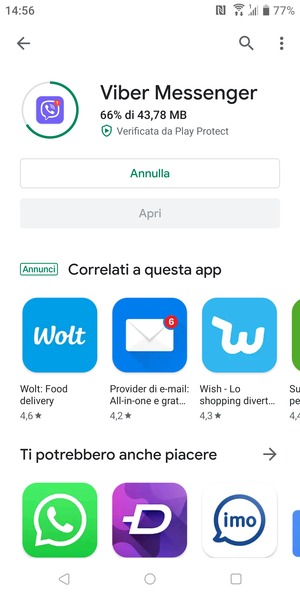 Attendi il completamento del processo di installazione