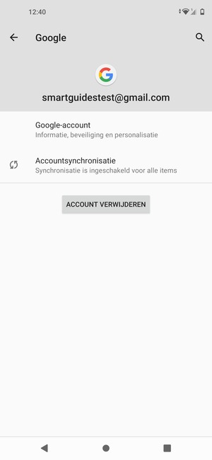 Selecteer Accountsynchronisatie