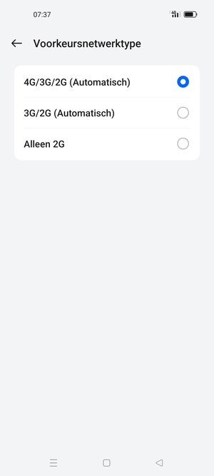 Selecteer uw voorkeursoptie