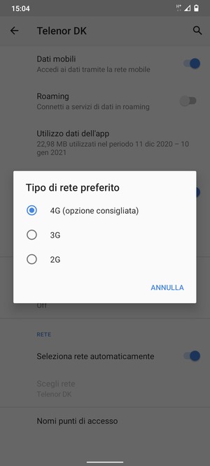 Seleziona la tua opzione preferita