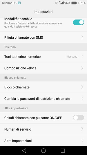 Scorri e seleziona Altre impostazioni