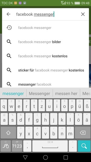 Geben Sie den Namen der App ein und wählen Sie Suchen