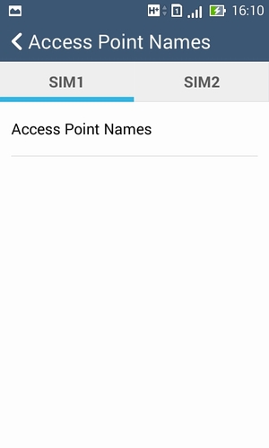 Select the SIM card and select Access Point Names