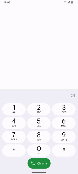 Premi e tieni premuto il numero 1