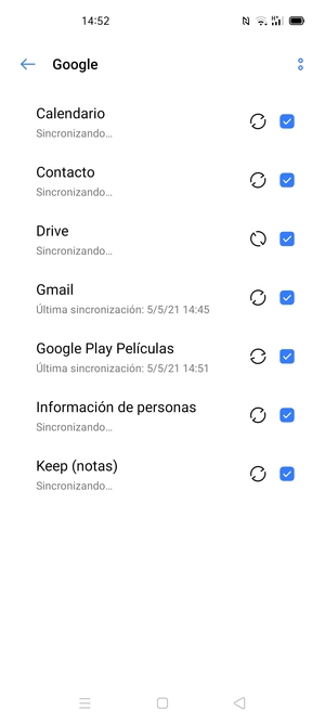 Su información será sincronizada