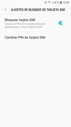 Seleccione Cambiar PIN de tarjeta SIM