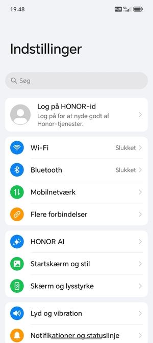 Vælg Mobilnetværk