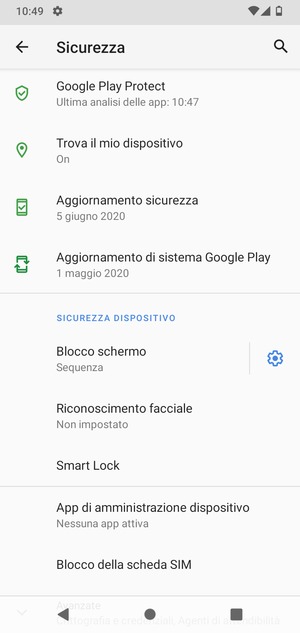 Il tuo telefono è ora protetto dal blocco schermo