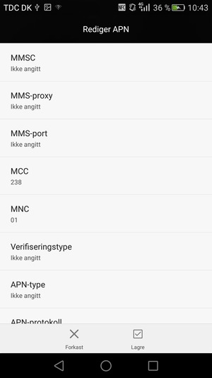 Bla ned og skriv inn MMS-informasjon