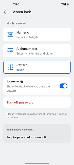 Your phone is now secure with a screen lock