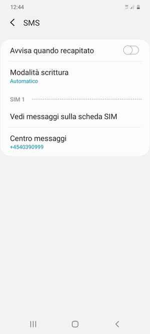 Seleziona Centro messaggi