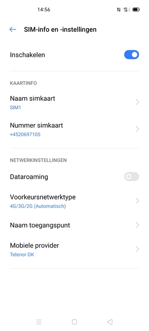 Selecteer Naam toegangspunt