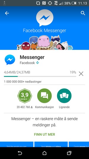 Vent til installasjonen er ferdig