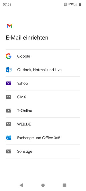 Wählen Sie Exchange und Office 365
