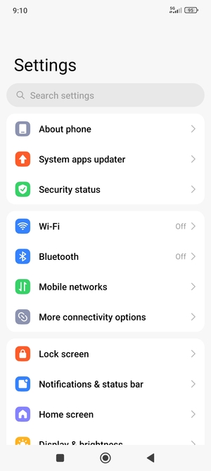 Select Security status