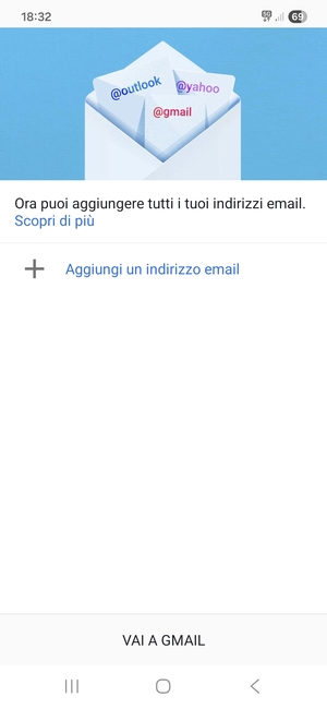 Seleziona Aggiungi un indirizzo email