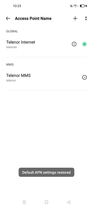 Select New APN