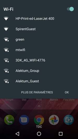 Désactiver le Wi-Fi