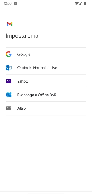 Seleziona Outlook, Hotmail e Live