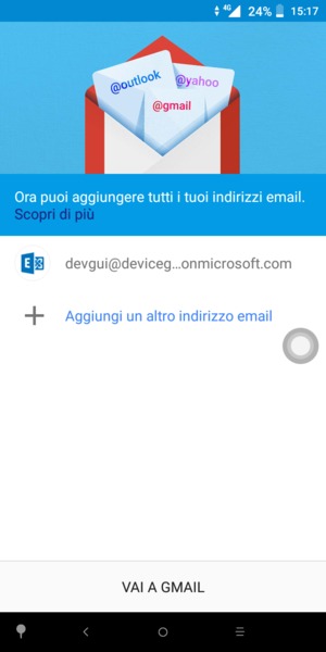 Seleziona VAI A GMAIL
