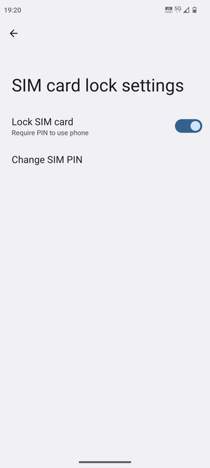 Select Change SIM PIN