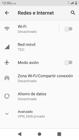 Seleccione Wi-Fi