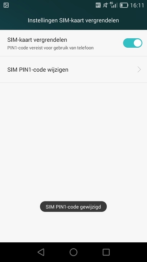 Uw SIM PIN-code is gewijzigd
