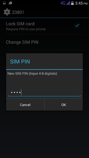 Enter your New SIM PIN and select OK