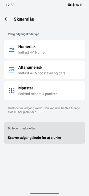Vælg Mønster