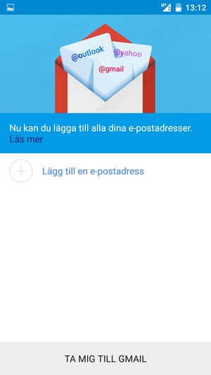 Välj Lägg till en e-postadress