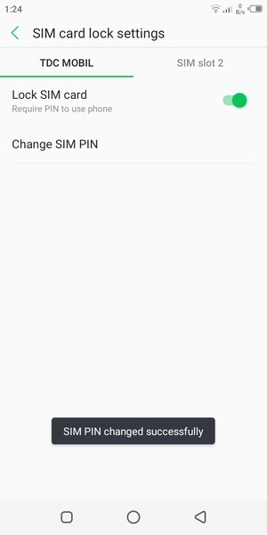 Your SIM PIN has been changed