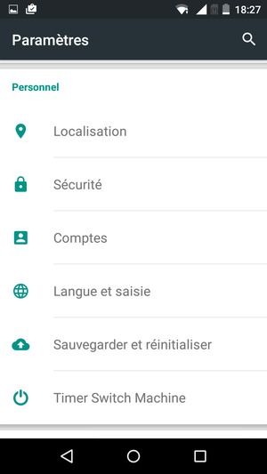 Faites défiler et sélectionnez Sécurité
