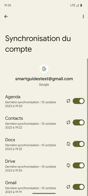 Sélectionnez le bouton du Menu