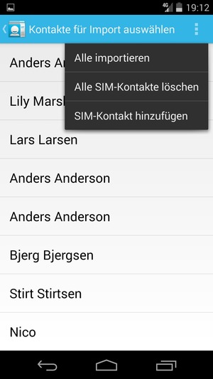 Wählen Sie Alle importieren