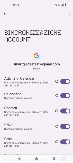 Le tue informazioni verranno sincronizzate