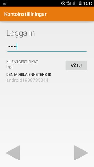 Ange din lösenord och välj Nästa